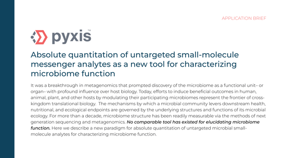 Image with the Pyxis logo and title of the application note