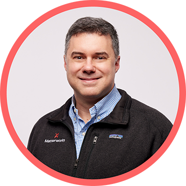 Image of Jack Geremia, CEO of Matterworks in a circle with a pink border