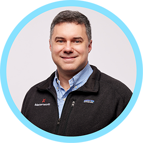 Image of Board Director, Jack (JM) Geremia, PhD of Matterworks in a circle with a light blue border