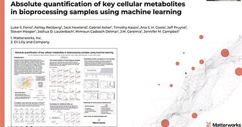 Image of Absolute Quantification of Key Cellular Metabolites in Bioprocessing Samples Using Machine Learning